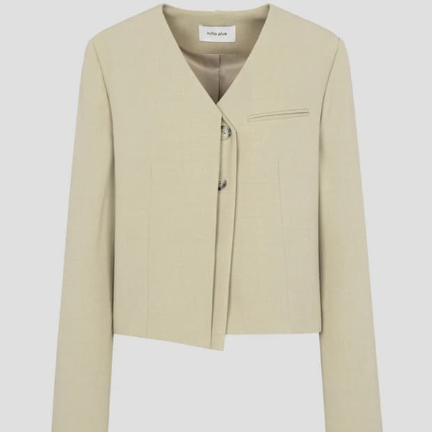 구호플러스 크롭 정장 자켓