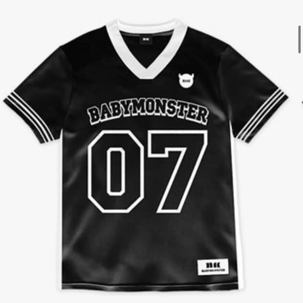 베이비몬스터 공굿 져지 티셔츠 블랙