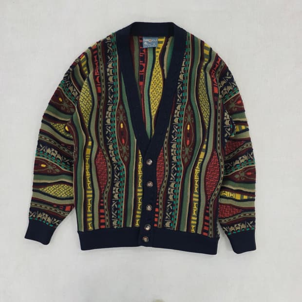 [실측확인] 빈티지 케이블 니트 가디건 0126J1