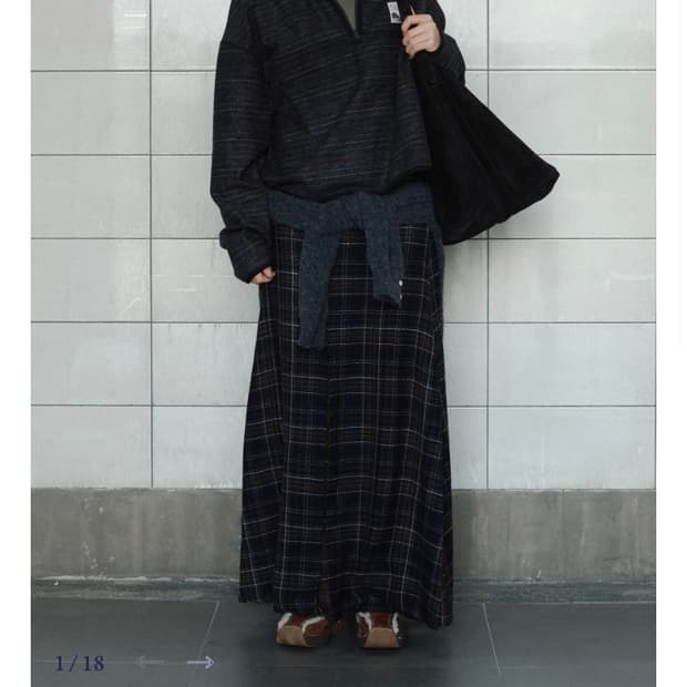 VIA ANORAK FLEECE (CHARCOAL STRIPE)