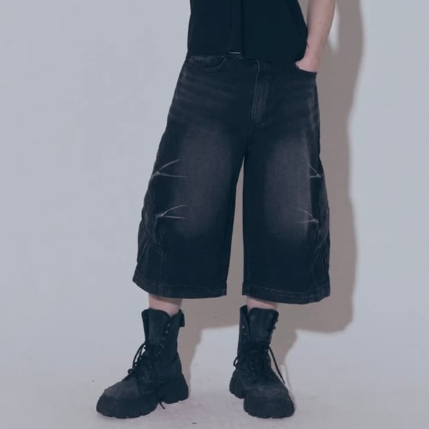 비엘알 Curved Cover Cargo Bermuda Pants