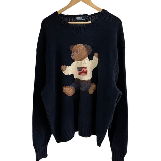 폴로 랄프 로렌 90‘s 싯다운 베어 니트