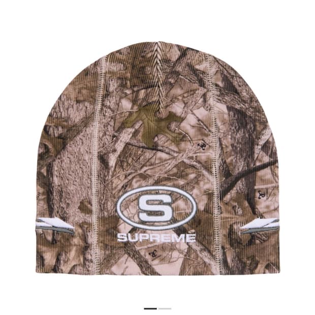 새상품 슈프림 레이싱 패널 비니 리얼트리 카모