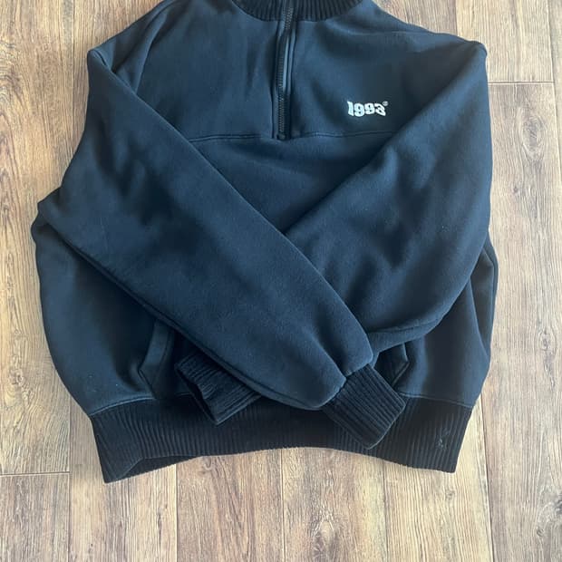 1993스튜디오 반집업 맨투맨 (블랙)