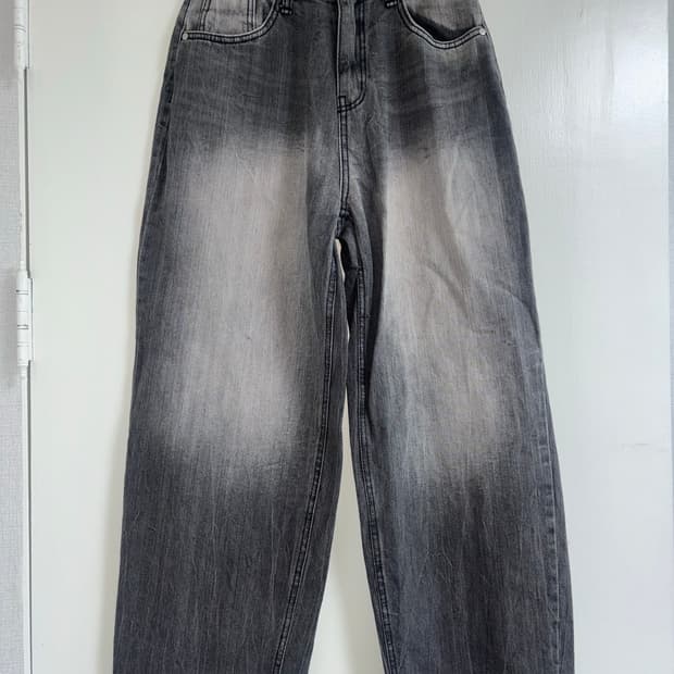 101 CHASER 흑청 와이드 데님 팬츠