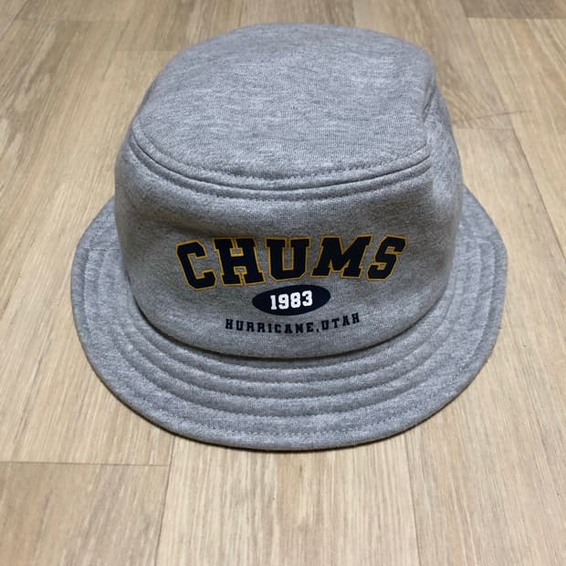 (ONE SIZE) 새상품 첨스 (CHUMS) 레터링 져지 버킷햇 그레이