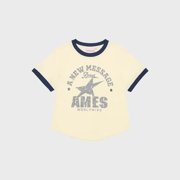 Ames worldwide vintage star tee cream