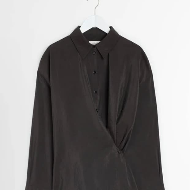 24ss 르메르 드라이실크 셔츠 다크에스프레소