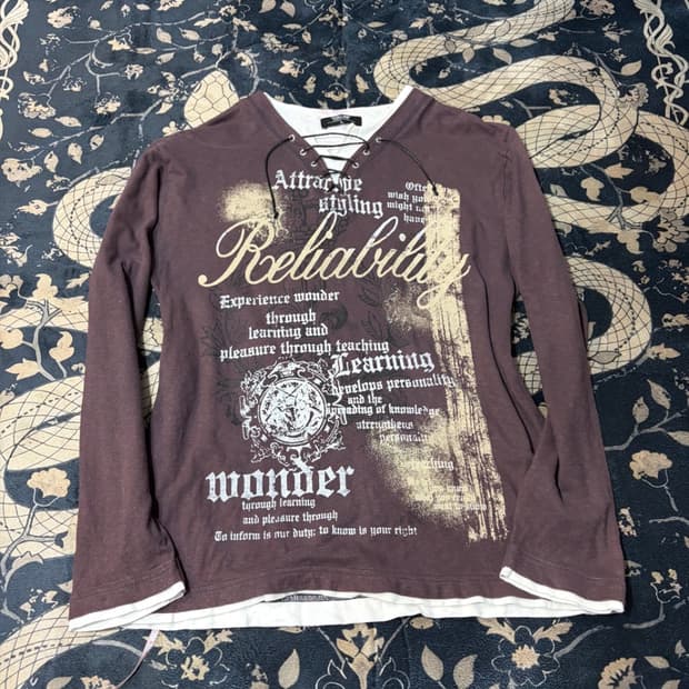 Y2K punk eyelet Layered sleeve(unisex)