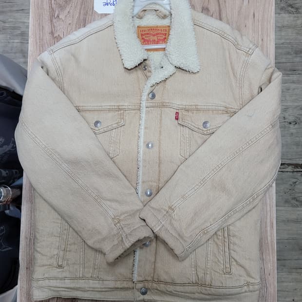 Levis 리바이스 아이보리 쉐르파 트러거 자켓
