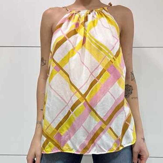 마시모두띠 실크 슬리브리스 탑 36