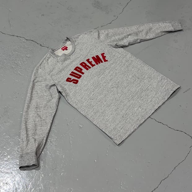 16SS Supreme(슈프림) 아크 로고 그레이 롱슬리브