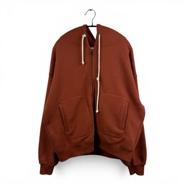 (L) 퍼스텝 해치 록 크롭 후드집업 선셋오렌지