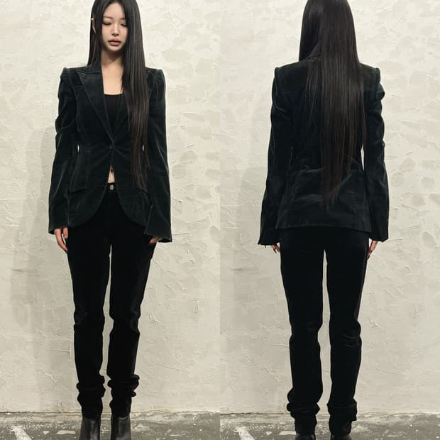 구찌 by 톰포드 04aw 벨벳 스웨이드 블레이져