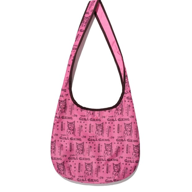 나이스고스트클럽 핫핑크 패턴 크로스백