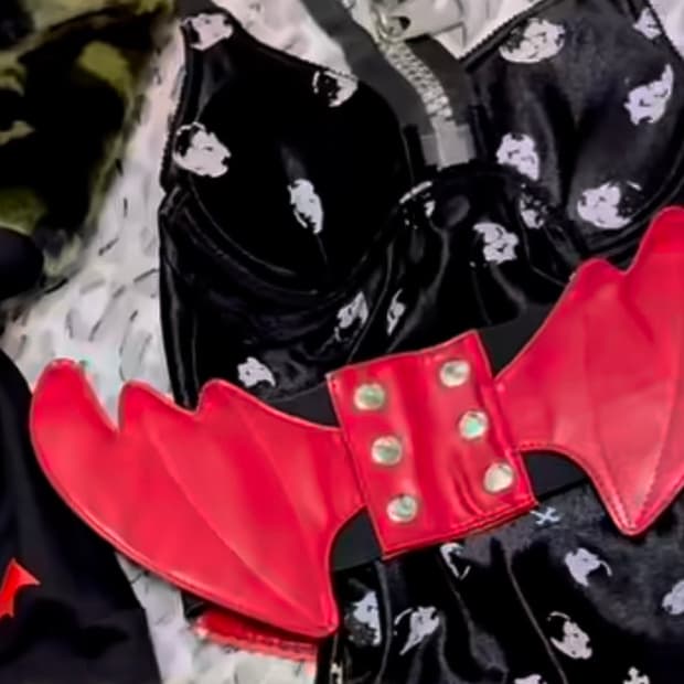 chuchuA 일본 빈티지 악마 코르셋 벨트 니혼진 갸루 오네 펑크 고스