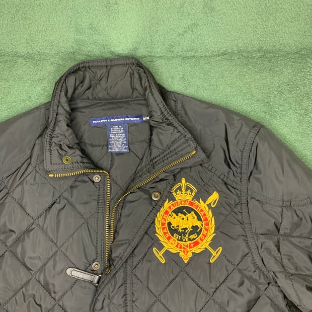 폴로 랄프로렌 블랙 퀼팅 자켓