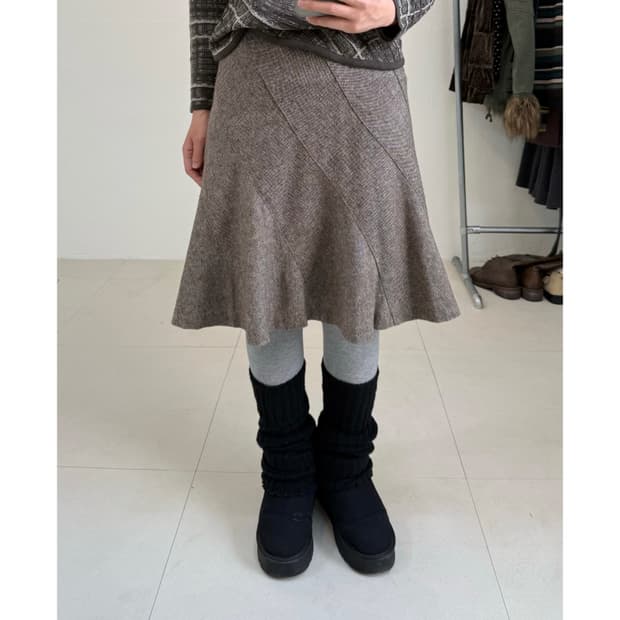 빈티지 미디 스커트