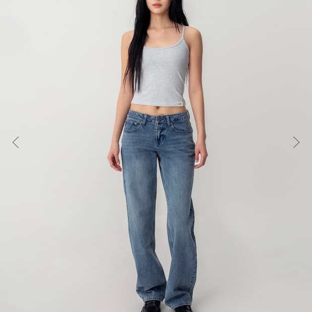 새상품 글로니 말리사진 워시드블루 S malissa jeans