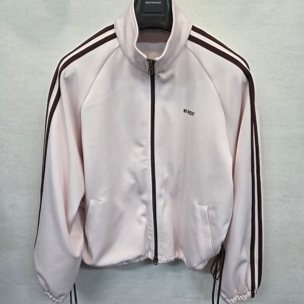 널디 리본 트랙탑 져지 베이비 핑크 s