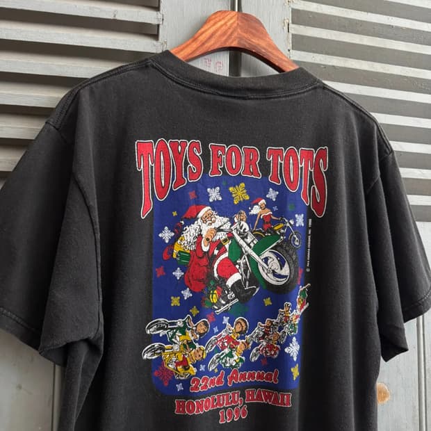 [L]1996 Toys for Tots 산타클로스 라이딩 티셔츠