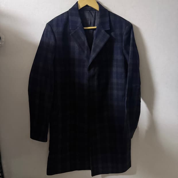 띠어리 남성 겨울 체크코트 M (남성 슬림 100정도)