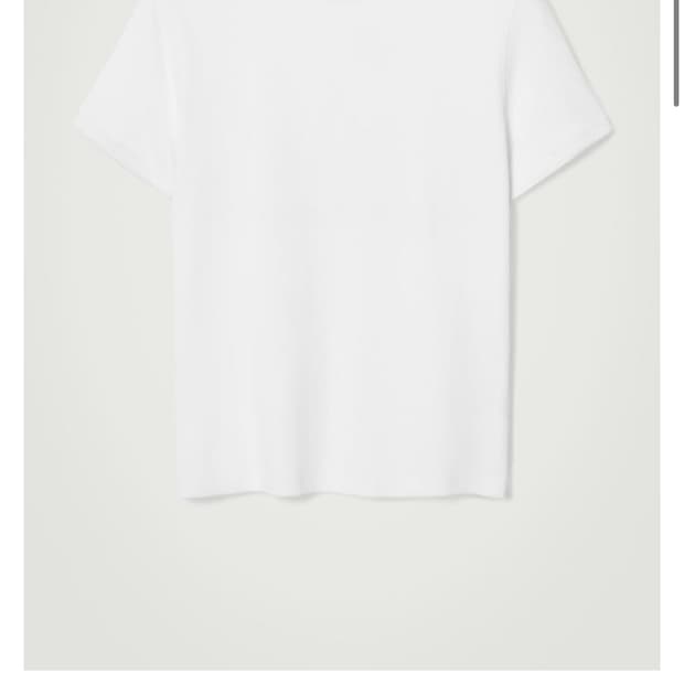 코스 cos 슬림 리브드 티셔츠 화이트