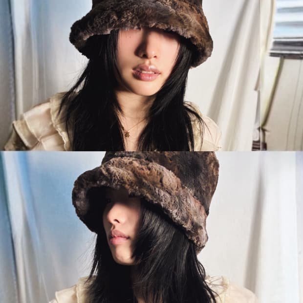 Mixed fur hat