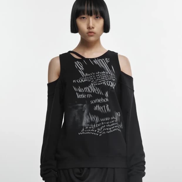 BARE SWEAT SHIRT BLACK