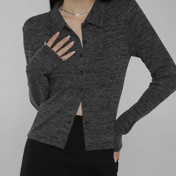 블랙업 닉시 버튼 카라티 블랙