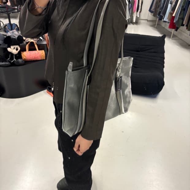 HIROKO KOSHINO metalic tote bag 