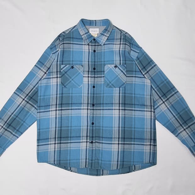 카키스 트러커 플레이드 셔츠 L _ 남성