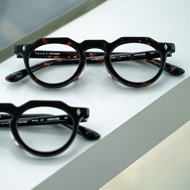 포터리 x 래쉬 (pottery x lash) 오피서 안경 톨토이즈