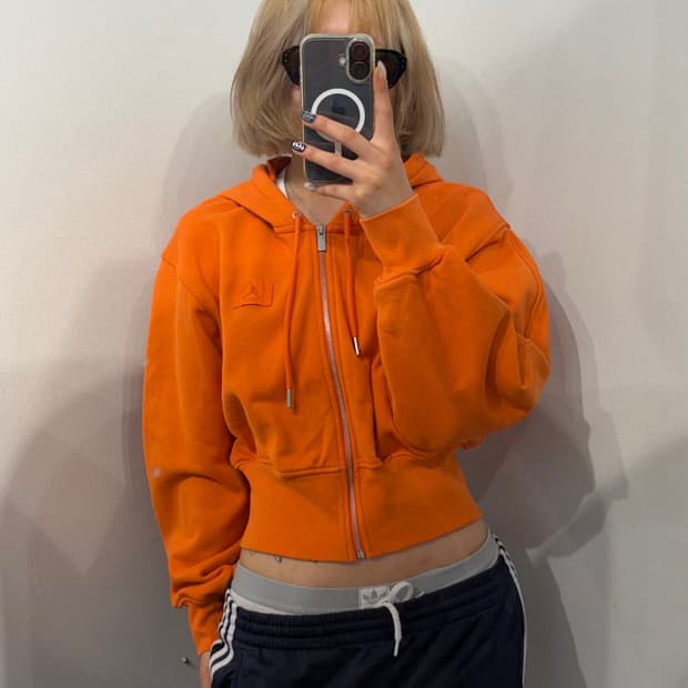 S 나이키 조던 플라이트 플리스 크롭 후디 집업