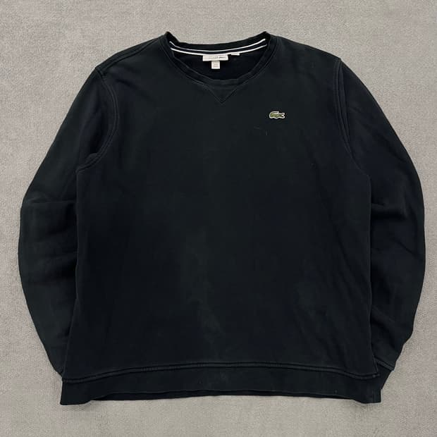 XL 라코스테 블랙 맨투맨 티셔츠