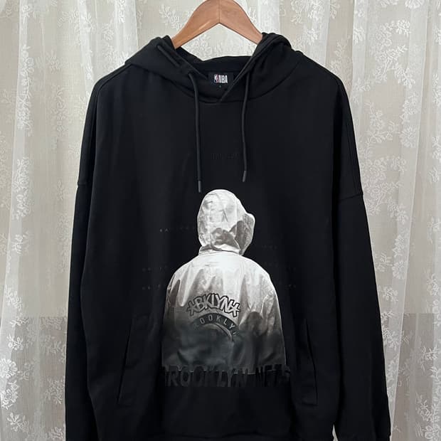 L) NBA 브루클린 네츠 후드티 블랙