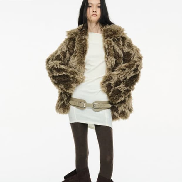 세릭 믹스 퍼 자켓 cerric