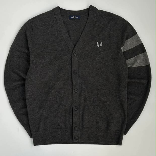 [L] 프레드페리 22FW 메리노울 니트 가디건