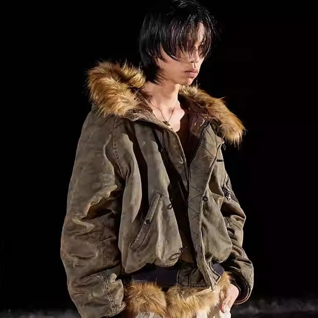 Avin Made 빈티지 퍼 패딩