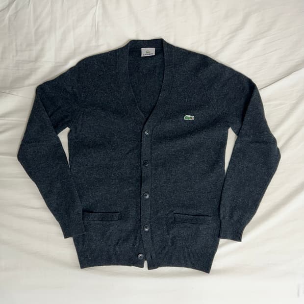 [95] 라코스테 램스울 가디건 차콜 정품 일본판
