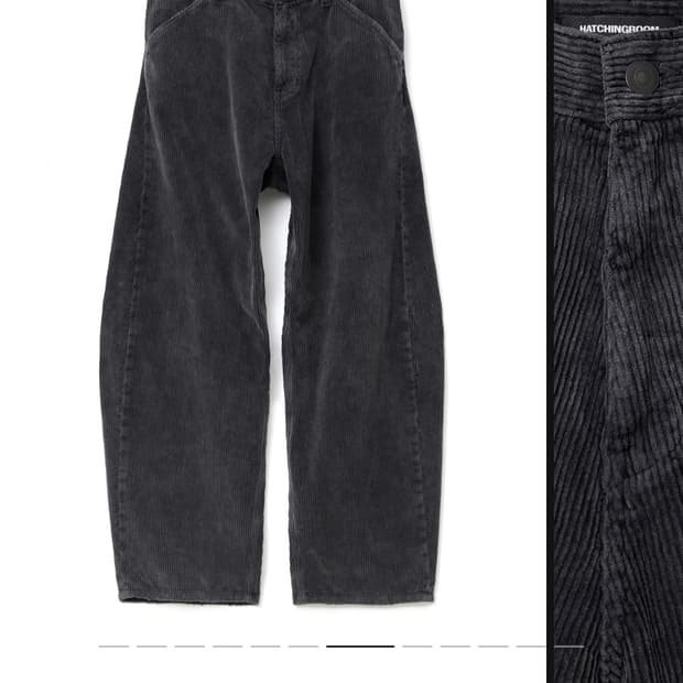 해칭룸 코듀로이 커브진 차콜 3