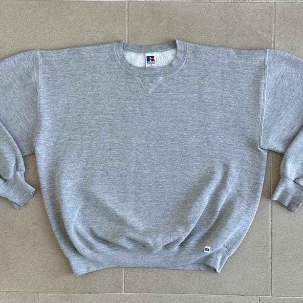 90s 빈티지 러셀 스웻셔츠 그레이 XL USA