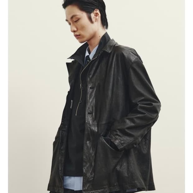 유스 워시드 레더 자켓 M사이즈 판매