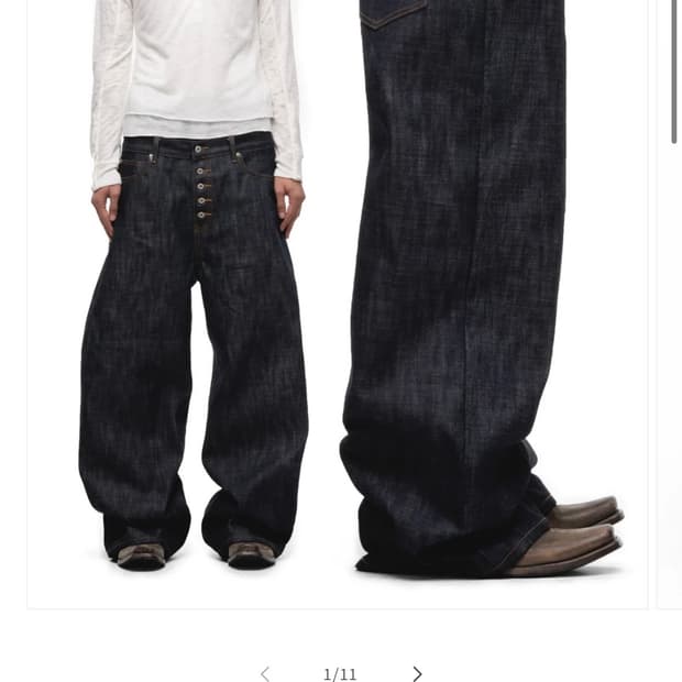 [M] 노페이스 스튜디오 루즈핏 데님 팬츠 블루