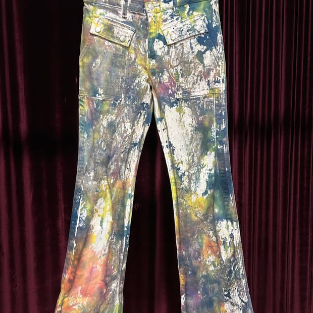DIXIE JEANS painting flare pants