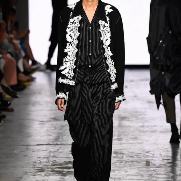 bed j.w. ford 20ss 화이트 스티치 블랙 자켓