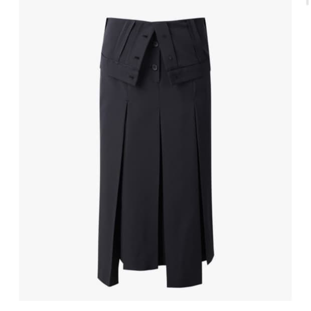 턴오버 스커트 턴업 스커트 Turnover Waist Skirt