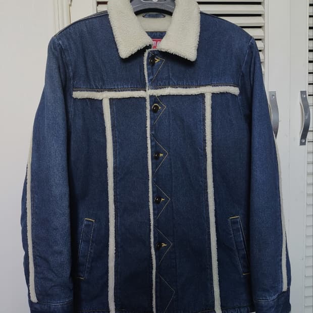 100 YAMMA 빈티지 쉐르파 데님자켓 양털