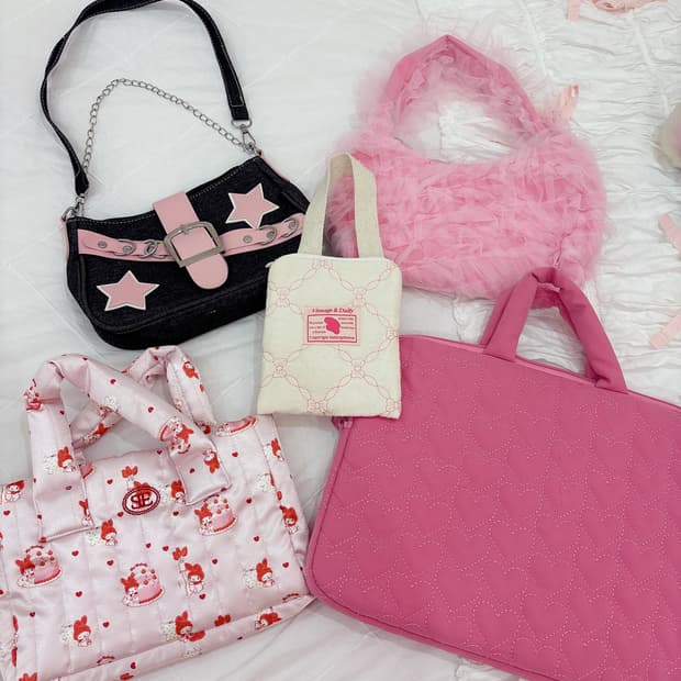 핑크템 가방 5개
