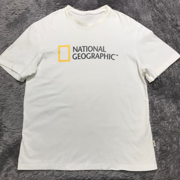 [[XL] 내셔널지오그래픽 남녀공용 로고 반팔티셔츠@255